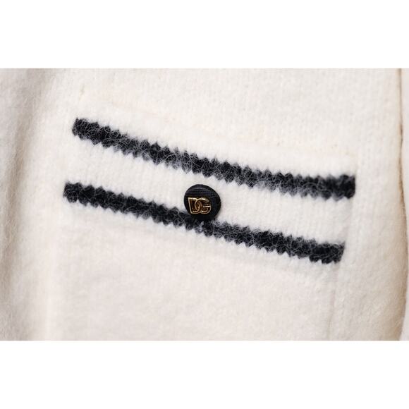 Dolce & Gabbana Faux-Fur Paneled Logo Embellished Cardigan (IT 42) RRP $3495 - Picture 9 of 14